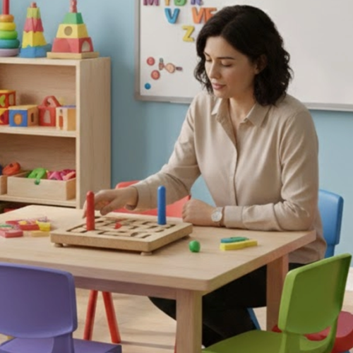 Çocuklar için ahşap kanal çalışma tahtası