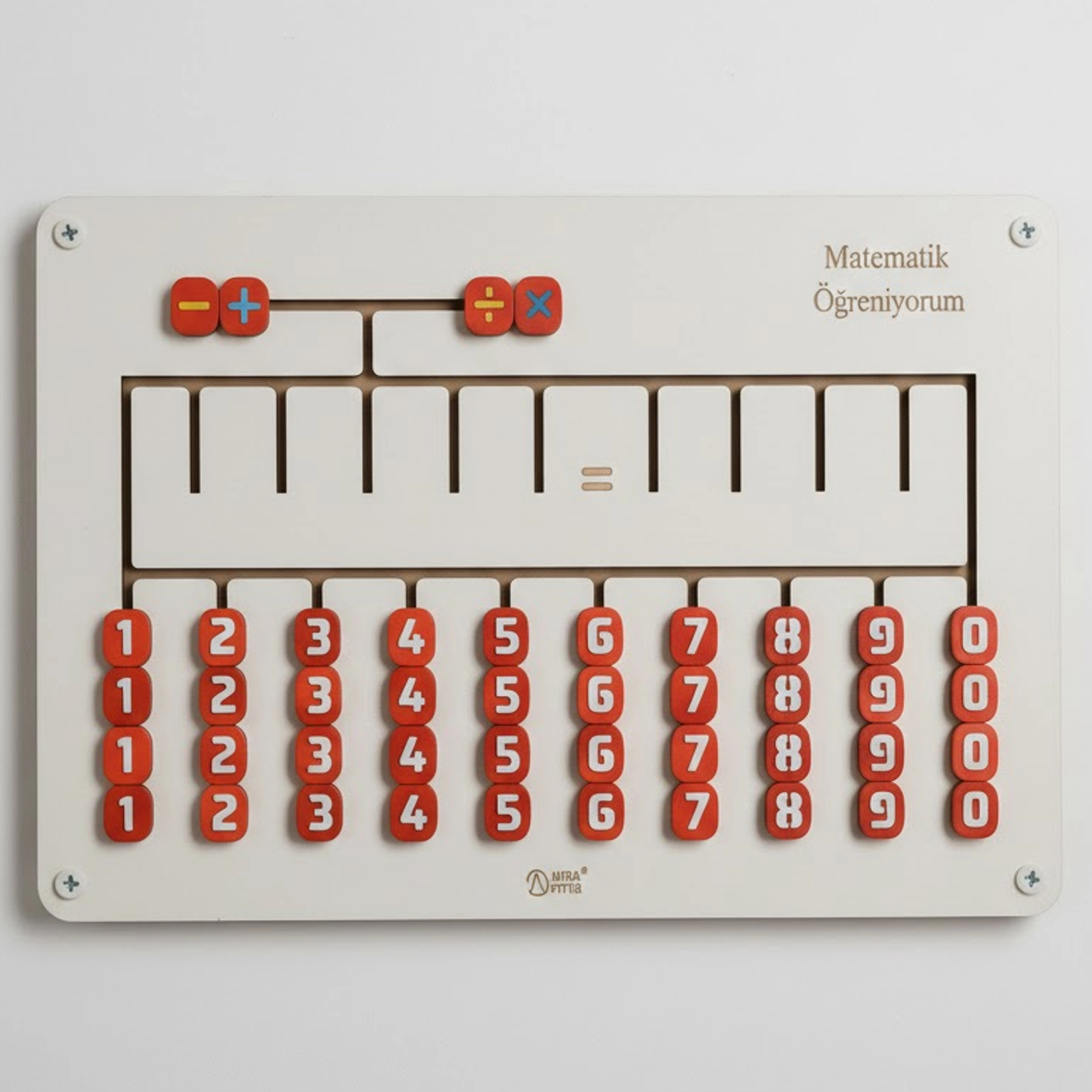 matematik öğreniyorum ahşap duvar paneli