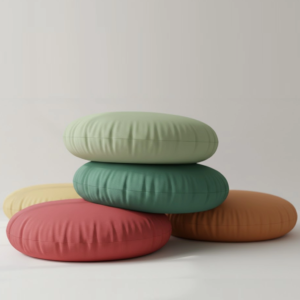 Kreş ve Anaokulu İçin Yuvarlak Pofuduk Yer Minderi